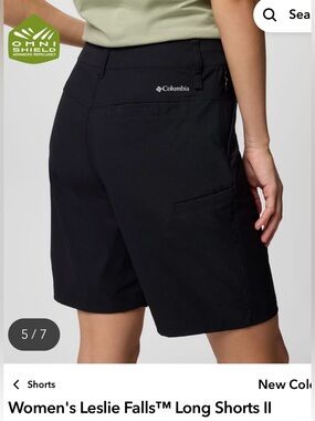 Columbia Leslie Falls Long Shorts Black Sz 12 EUC